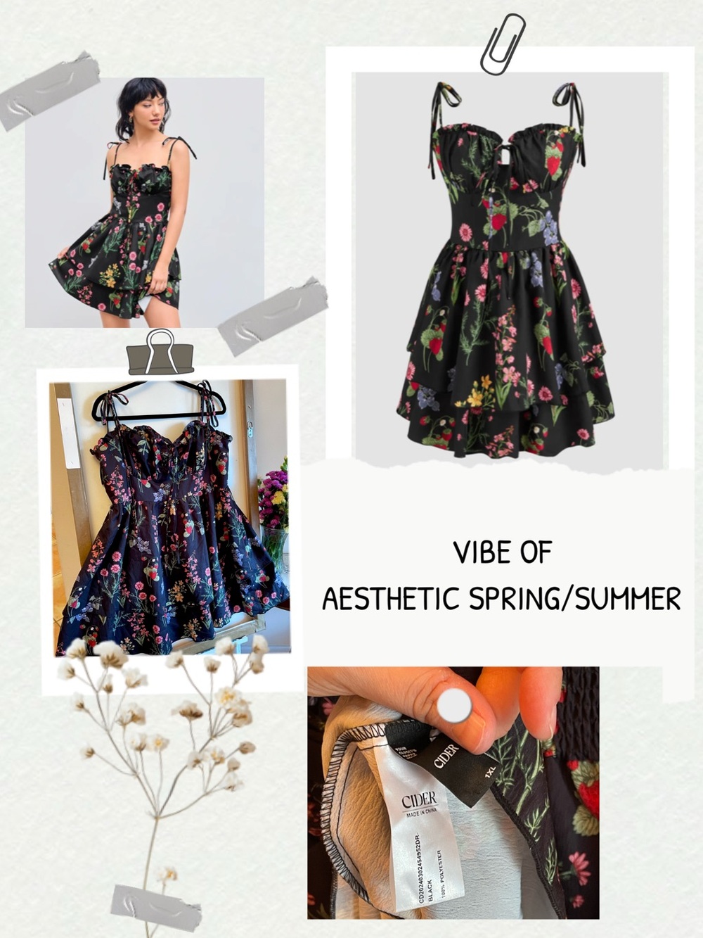 NWOT Cider Floral Ruffle Hem Knot Layered Mini Dress